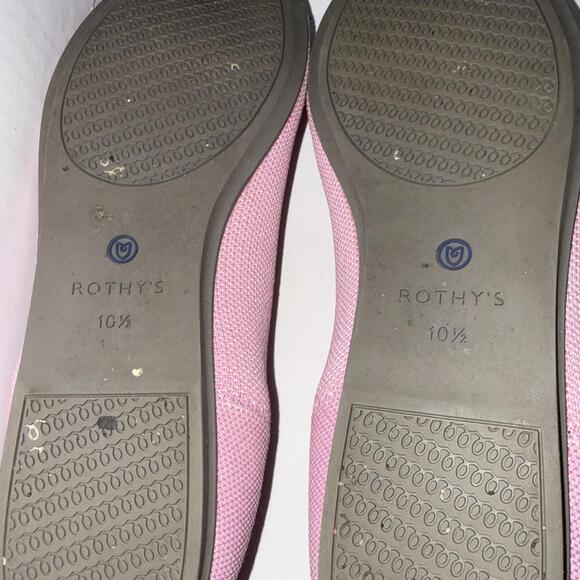 Rothy's Flat Pink Minimalist Old Money Round Toe Slip On Ballet Shoes Size 10.5 - Picture 8 of 15